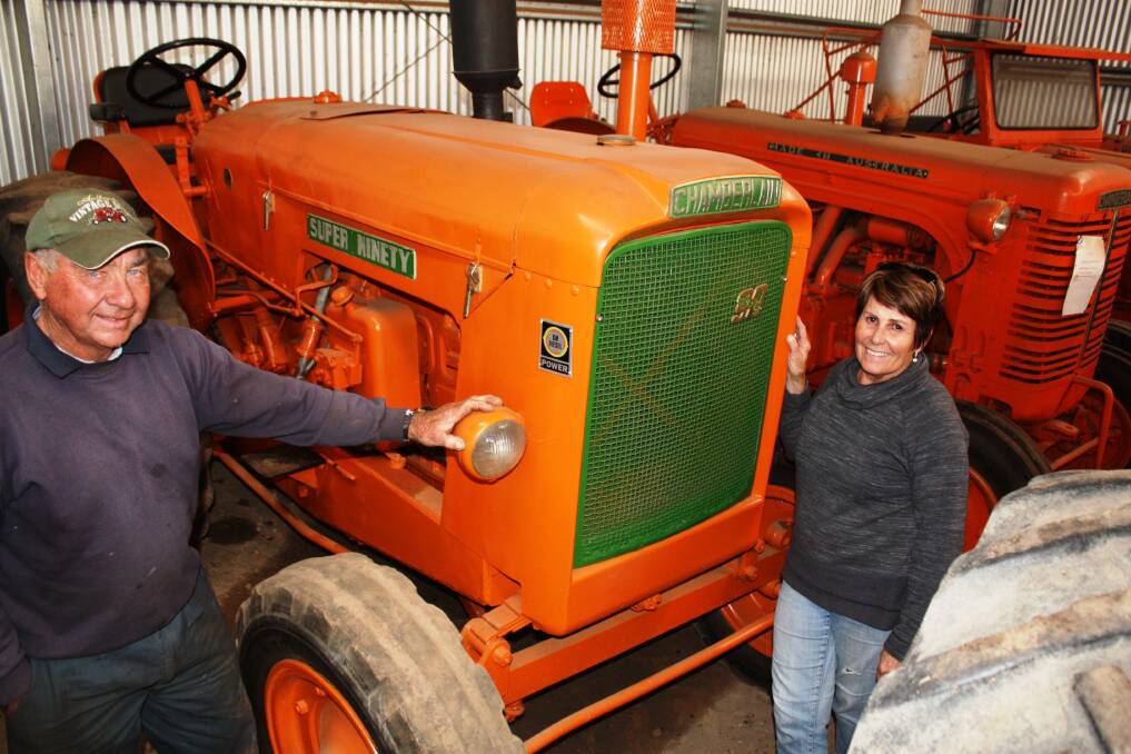 Mal Beeck and his wife Viv next to Mal's first "collectable” – a Chamberlain Super 90, which he bought in 1996. It was built by Chamberlain at Welshpool in 1963 with 803 units being built and sold. 