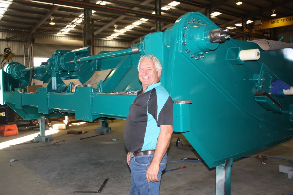  Nufab Equipment principal Peter Nunn next to the company's new spader, to be officially unveiled later this year.