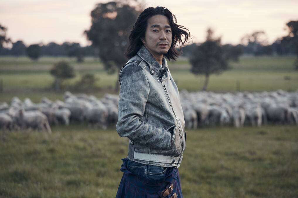 A  visit  by  Japanese  fashion  designer  Hiromichi  Ochiaito  an  Australian  wool-growing  property  last  year  was  the  impetus  behind  the  latest  collection  from  his  internationally  renowned  fashion  label  FACETASM.