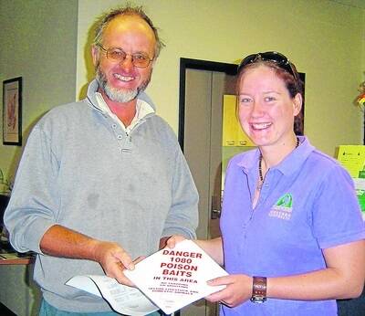 Woodanilling farmer Trevor Young with Wagin-Woodanilling Landcare coordinator Danielle Perrie.