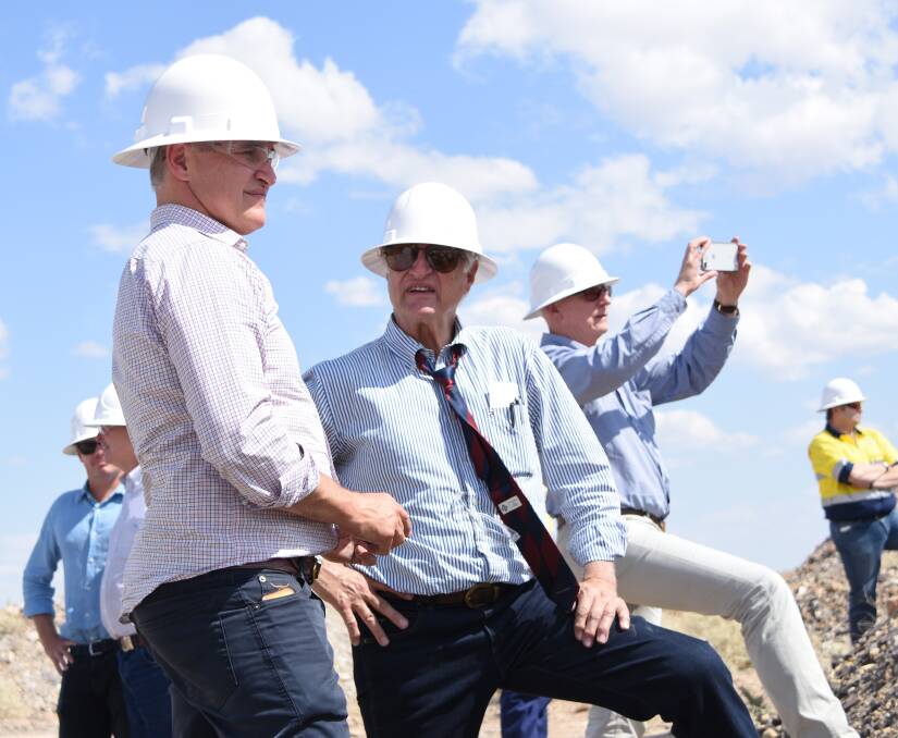 FAMILY AFFAIR: Robbie and Bob Katter were told the project would generate around 250 jobs in north west. 
