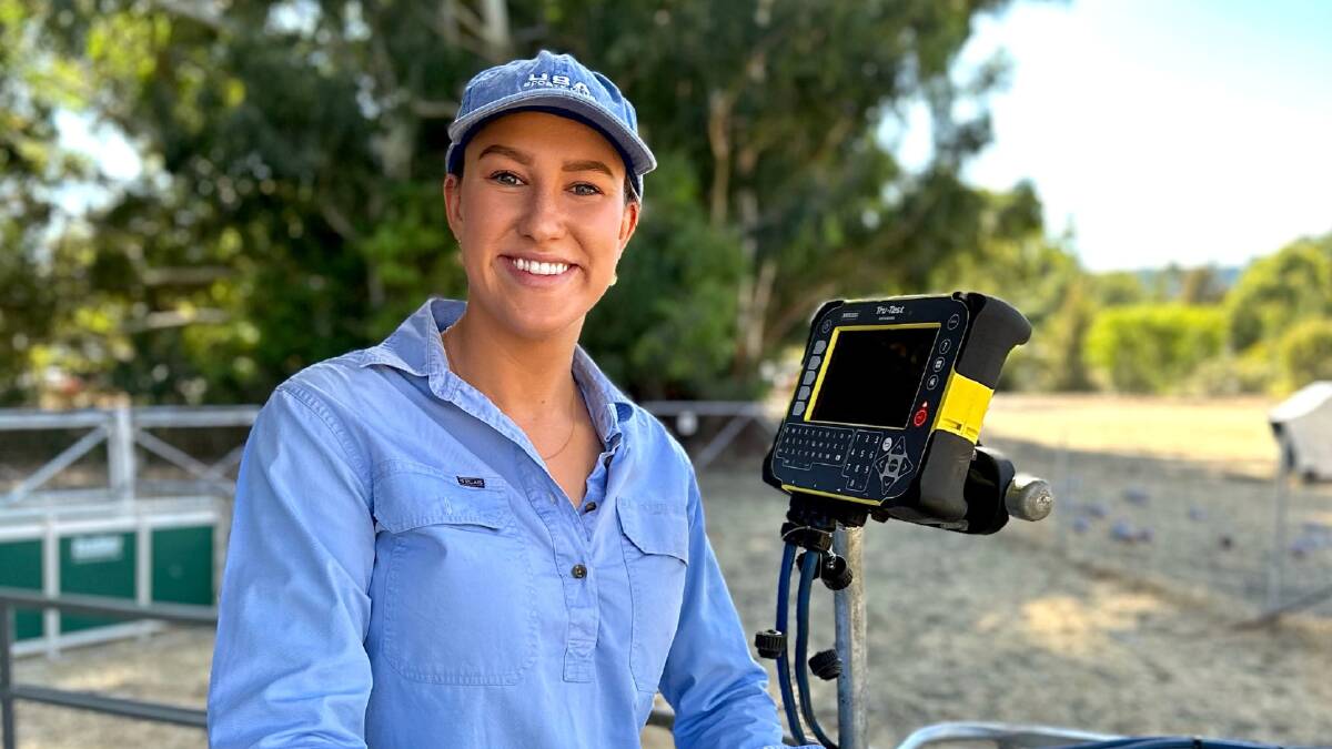Georgia Welsh was named 2023 Young Professionals in Agriculture Forum Noel Fitzpatrick medal recipient for her Masters sheep research at The University of WA. Photo by UWA. 