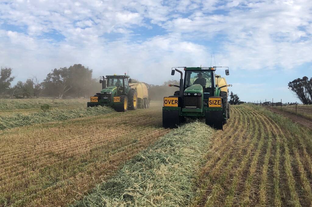 Williams hay grower Mark Fowler understood there was a degree of desperation from livestock producers in dry conditions, but said an embargo on exports was a bad idea for a number of reasons. Photo by Mark Fowler.