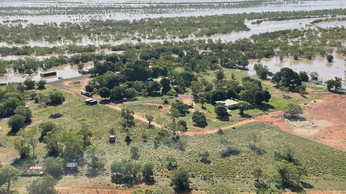 Yeeda station manager and Kimberley Pilbara Cattlemens Association chairman Jak Andrews said water flows almost reached the homestead. Pictured: Yeeda station complex. Picture supplied.