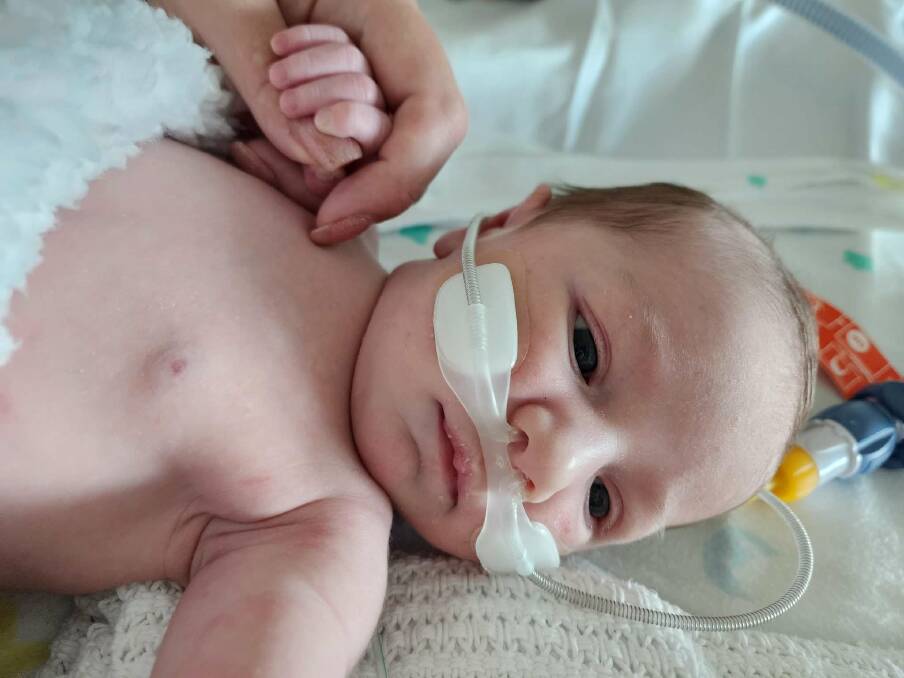 Luna van Burgel's life is owed to the Royal Flying Doctor Service, after she contracted respiratory syncytial virus. Photos supplied.
