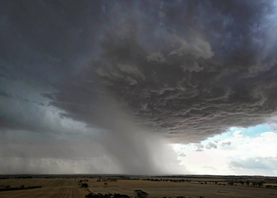 A clear picture of the storm front. Picture by Kellie Bell, Corrigin.