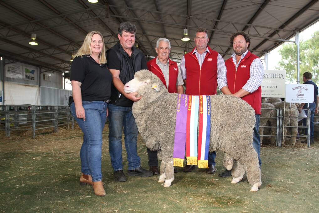 The supreme exhibit in the Merino show ring at this years Act Belong Commit Williams Gateway Expo was awarded to the King familys Rangeview stud, Darkan. With the studs supreme exhibit, champion ram of show, grand champion Poll Merino ram and champion medium wool Poll Merino ram were Rangeview stud co-principals Melinda and Jeremy King and judges Preston Clarke, Perth, Paul Norrish, Angenup stud, Kojonup and Steven Bolt, Claypans stud, Corrigin. The supreme award was sponsored by AWN.