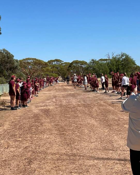  The support from the community has been overwhelming, Im blown away, said Ashleigh Hunter after the Narembeen District High School students met her on a recent run. Picture supplied.