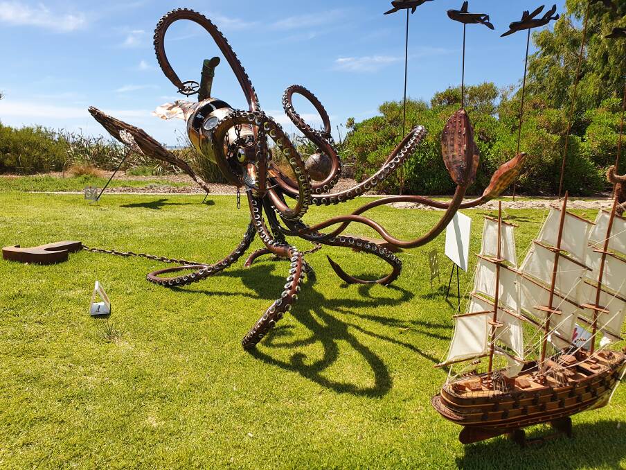Another one of Mr Cochrane's pieces, a giant squid. Picture is supplied.