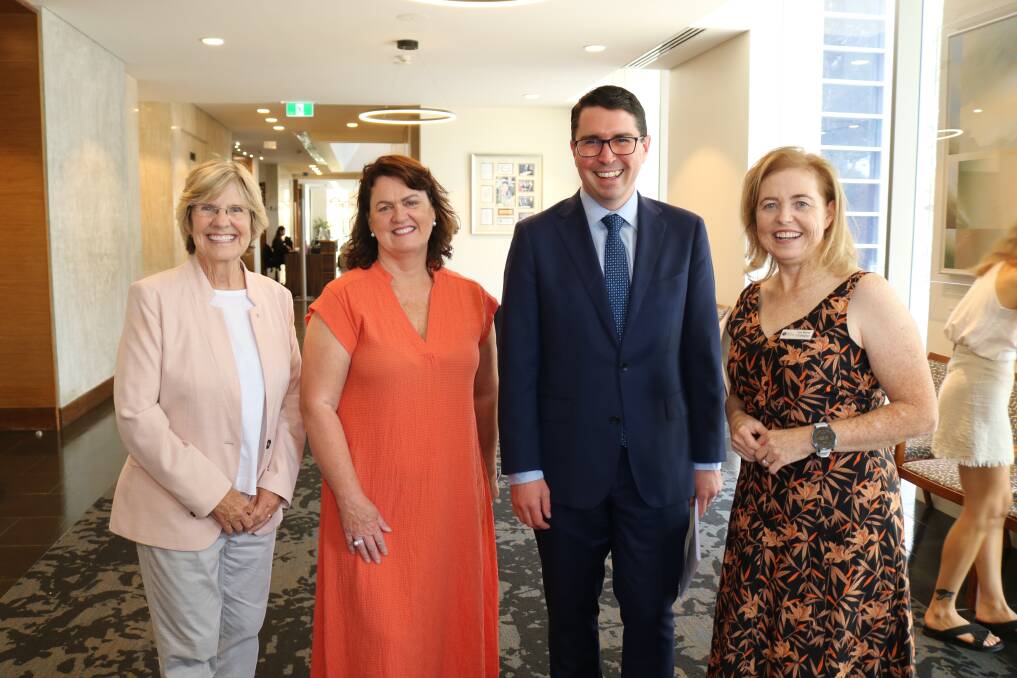 Guest speaker, science ambassador, professor Lyn Beazley (left) with Value Creators director Maree Gooch, special guest Federal Member for Perth Patrick Gorman and Value Creators director Ann Maree OCallaghan.
