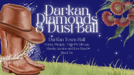 The poster for the Darkan Diamonds and Dust Ball. 