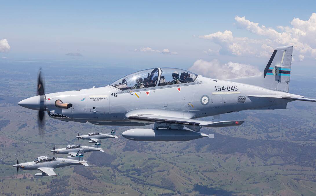 The Hawk 127 fighter aircrafts which will be part of the RAAF's pilot training. Picture is supplied.