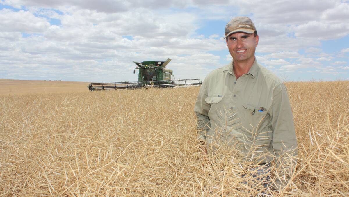 Duncan Young standing in a crop on his Beverley farm. He is the newest member of the GPA board. 