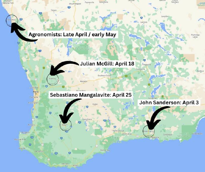 Farmers across WA have different plans as to when to seed, with some starting at the start of April, while others further north are waiting until the start of May.