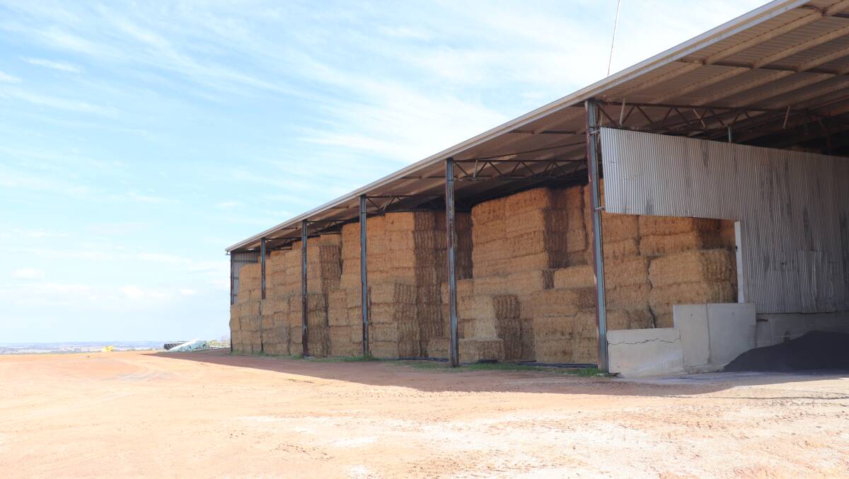 Some of the hay bales stored at Mr Larges farm.