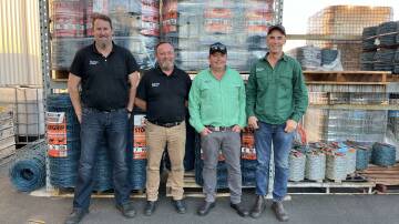 Rodney Francis and the Nutrien Ag Solutions team at Bunbury. Picture supplied 