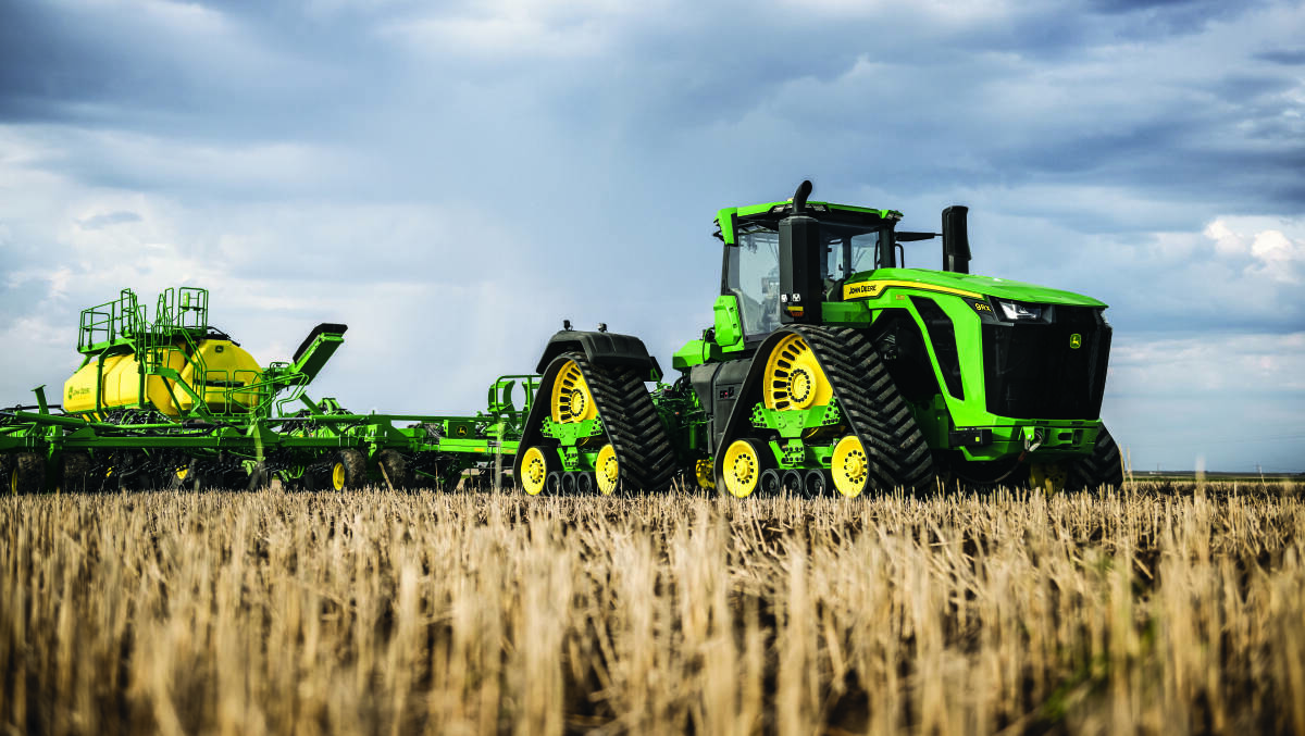 John Deere's 9RX Series Tractor lineup will include three new high-horsepower, four-track models. Picture supplied