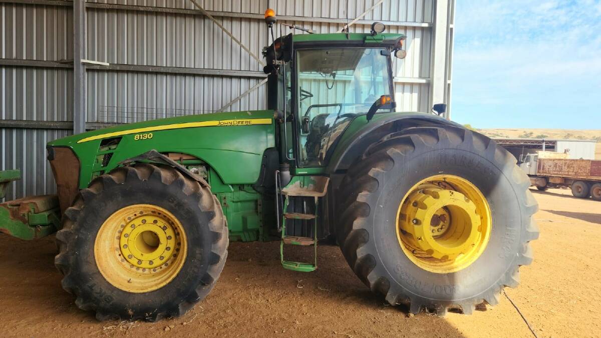 This John Deere 8130 tractor on three-metre wheel spacings with full weight kit and 8631 hours, bought for $49,000 and is bound for South Australia.