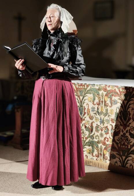 Sarah McNeill in costume as Janet Millett, a Vicars wife.