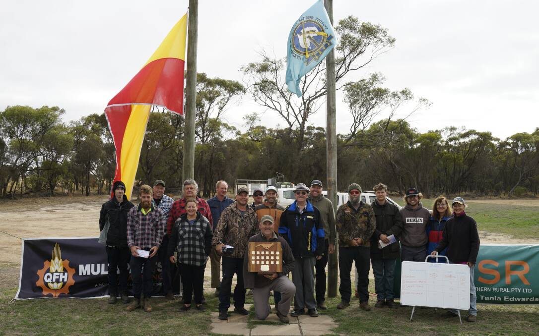 2024 Katanning Fox Shoot competitors and supporters at Wurbabup Rifle Club. Photo by Amber Bateup from Katanning Landcare.