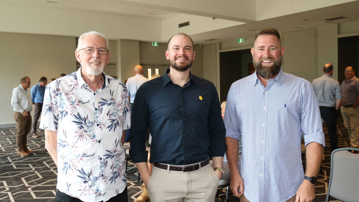 FM&IA executive officer Ken Brown (left), with guest speaker Cancer Council of WA, KNOW workplace cancer senior co-ordinator Matt Govorko and FM&IA chairman Brad Forrester.