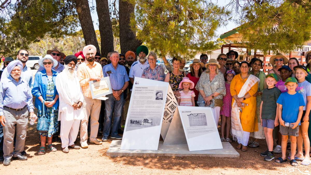 Quairading locals recently joined members of the Sikh Association of WA at the unveiling of the memorial plaque installed near the old Quairading Railway Station. Photographs: Rav Grewal.