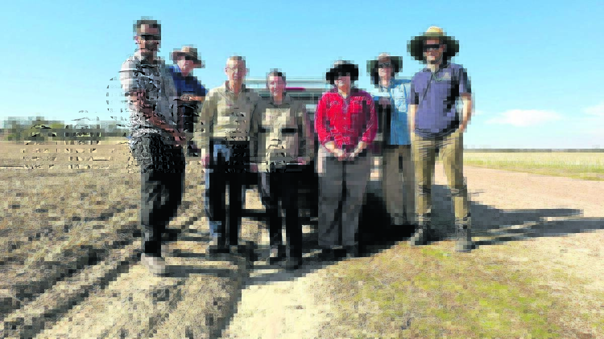 DPIRD frost researchers Dr Amanuel Bekuma (left), Bob Shackles, Ghazwan Al-Yaseri, Michelle Boyd, Chaiyya Cooper, Nathan Height and Dr Brenton Leske at work at the Dale Research Facility.