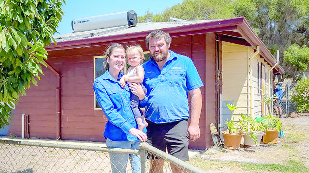Ashleigh and Matthew Telfer with daughter Lyla (18 months), purchased a farm at Cordering and renovated the house to suit their needs. The housing survey is looking at future housing needs in the Wheatbelt.