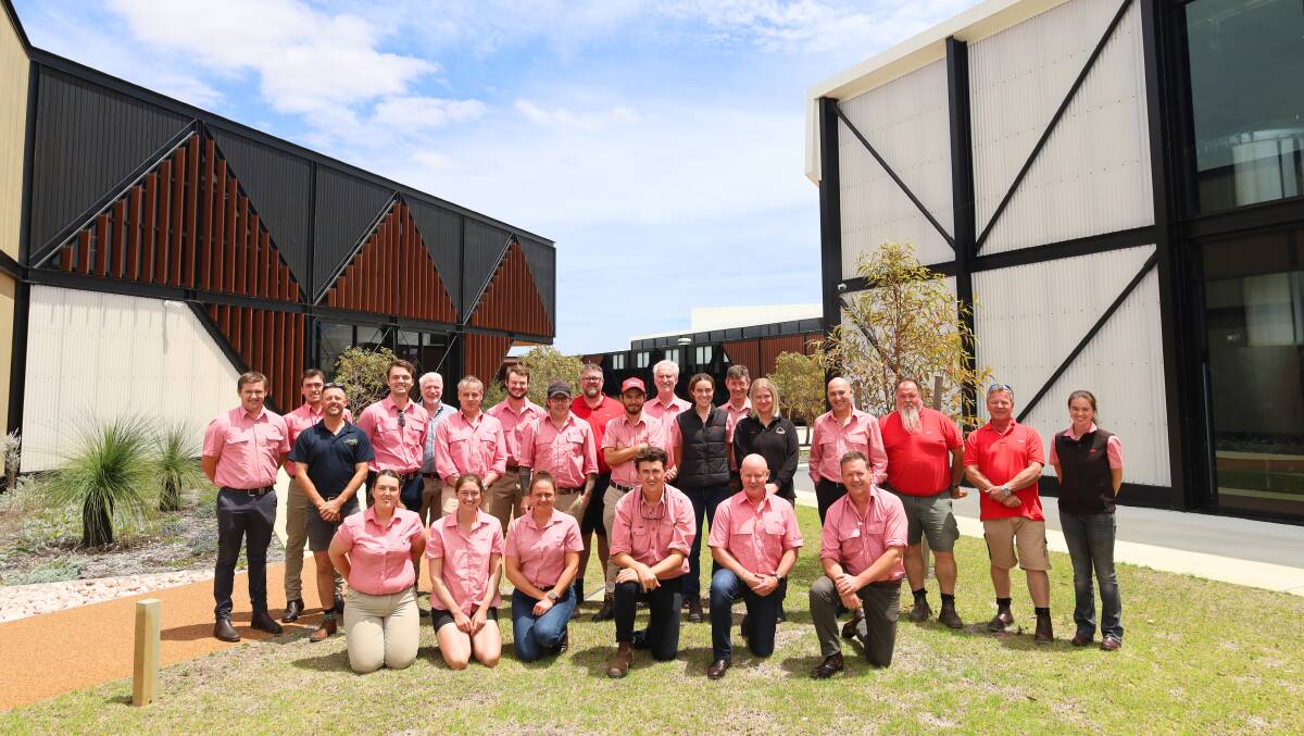 The Elders agronomy team at the Food Innovation Precinct Western Australia where the first day of their annual conference was held.