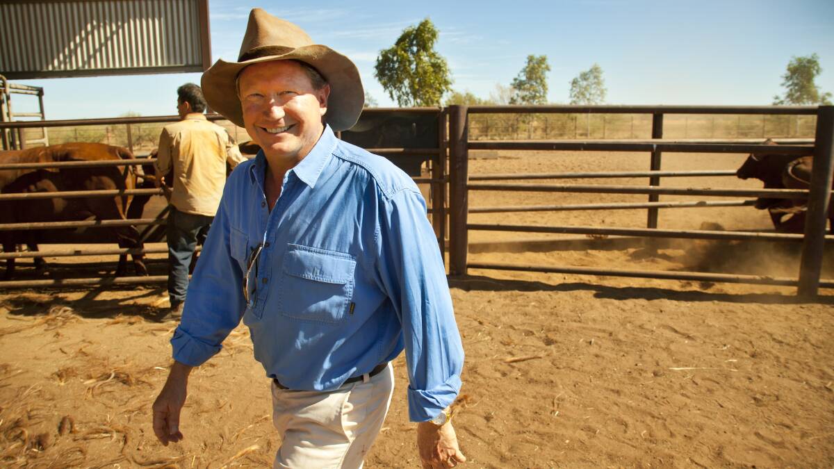 Andrew Forrest on Mundaroo Station. Picture supplied.