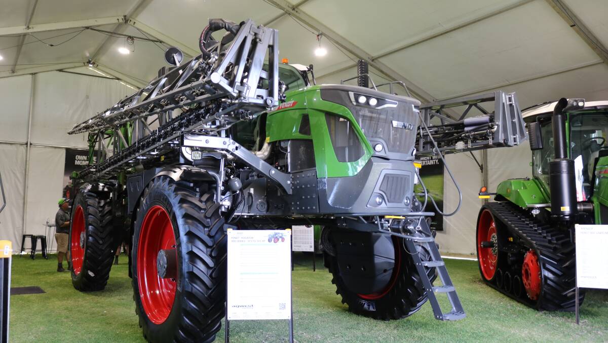 The Fendt Rogator 900 Series Sprayer on display inside the Agwest Machinery display at the Wagin Woolorama in March.