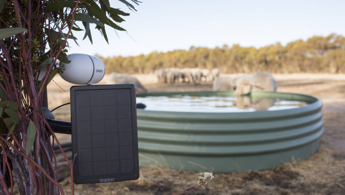 TANK MONITORING: The Uniden App Cam Solo 4G can be purchased in a kit with a solar panel, allowing it to be used for remote monitoring. 