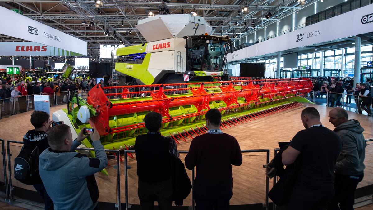 EFFICIENT HARVEST: The new Claas 8900 Lexion harvester garnered plenty of attention at Agritechnica, held in Hanover Germany this week. 