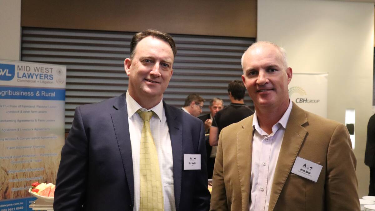 Regional Investment Corporation director Mark Lewis (left), with Yeeda Pastoral Company chairman Mervyn Key.