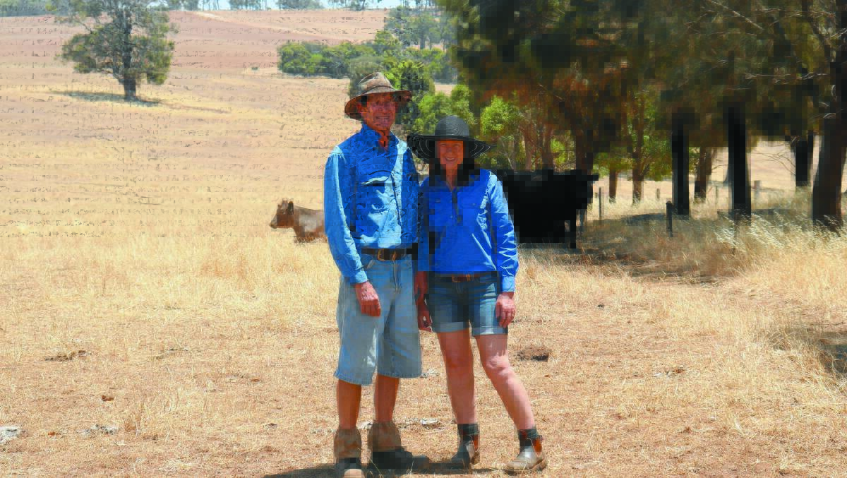 Ric (left) and Alison Wheatley began farming at their Winnejup property in 1986. They also used to have sheep but only run cattle now.