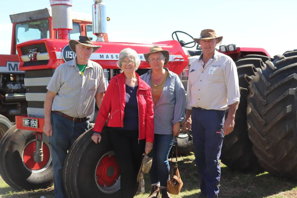It was a tired old 1970 Massey Ferguson when John and Sue Collingwood (left), Chapman Valley, gave it to Marshall Gould (right) to restore. It would join a collection Mr Gould and partner Karen Morton (centre) have in the shed at Geraldton. Mr Collingwood said he bought the tractor second-hand in about 1979 to replace a smaller 90hp tractor but fixing it up when it got to tired wasn't something he had time to do himself, so gifting it to someone with the passion for restoring tractors was important.