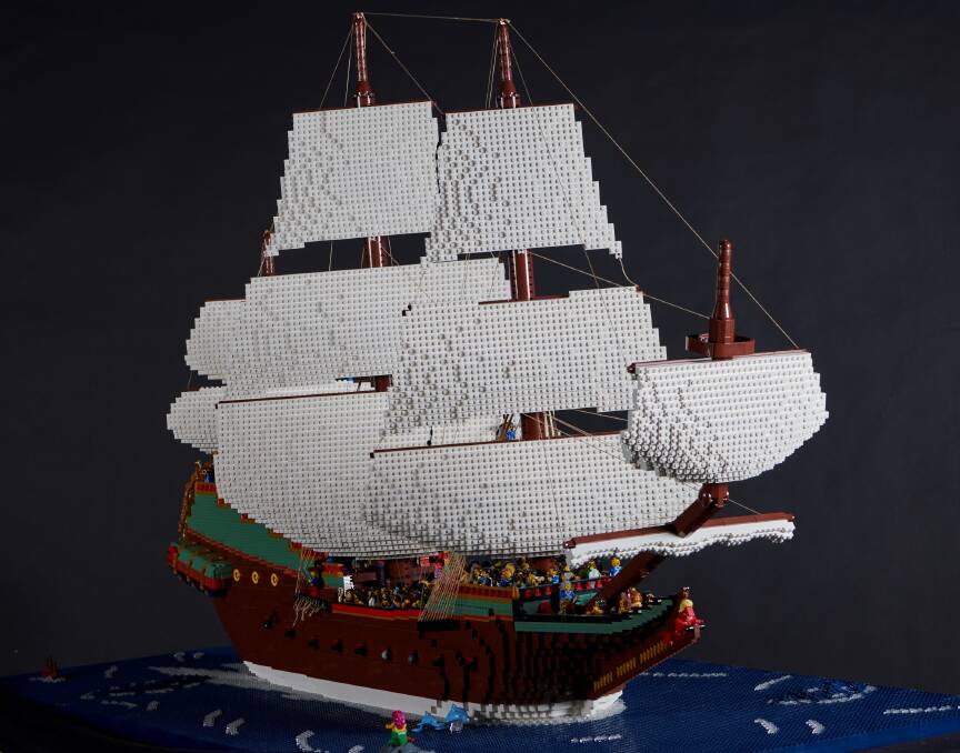  Batavia model on display at the exhibition. Photo by Western Australian Museum.