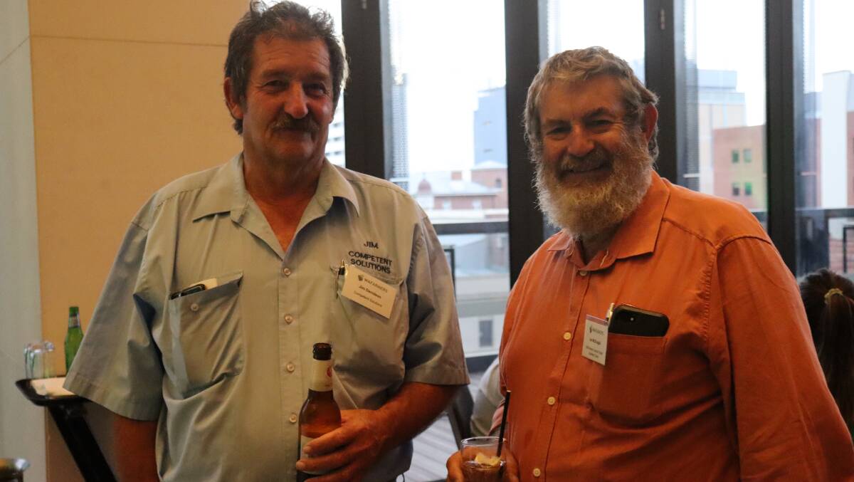 Competent Solutions owner Jim Davidson (left) and Wagin mixed farmer Ian McDougall.