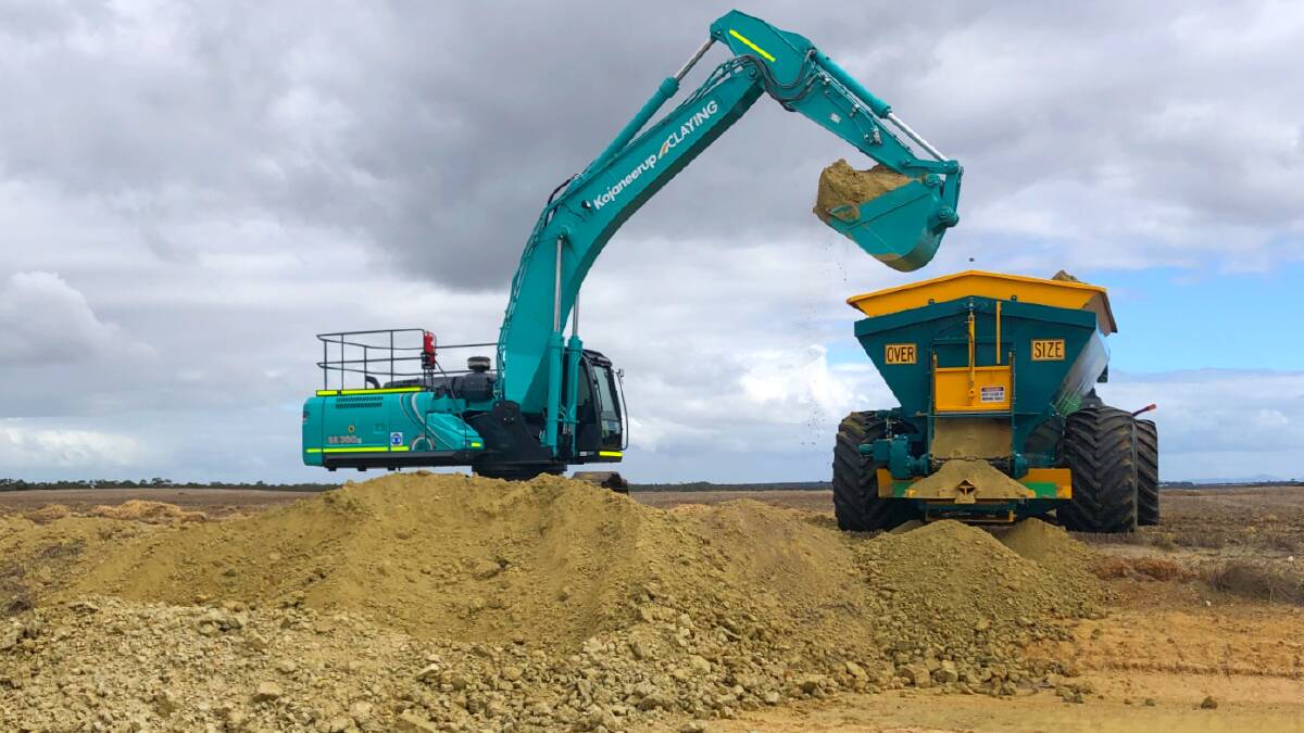 Installed before seeding this year, the SCF demonstration site at Kojaneerup South had three distinct claying application rates of 350, 270 and 140 tonnes per hectare with incorporation by offset discs to about 15cm.