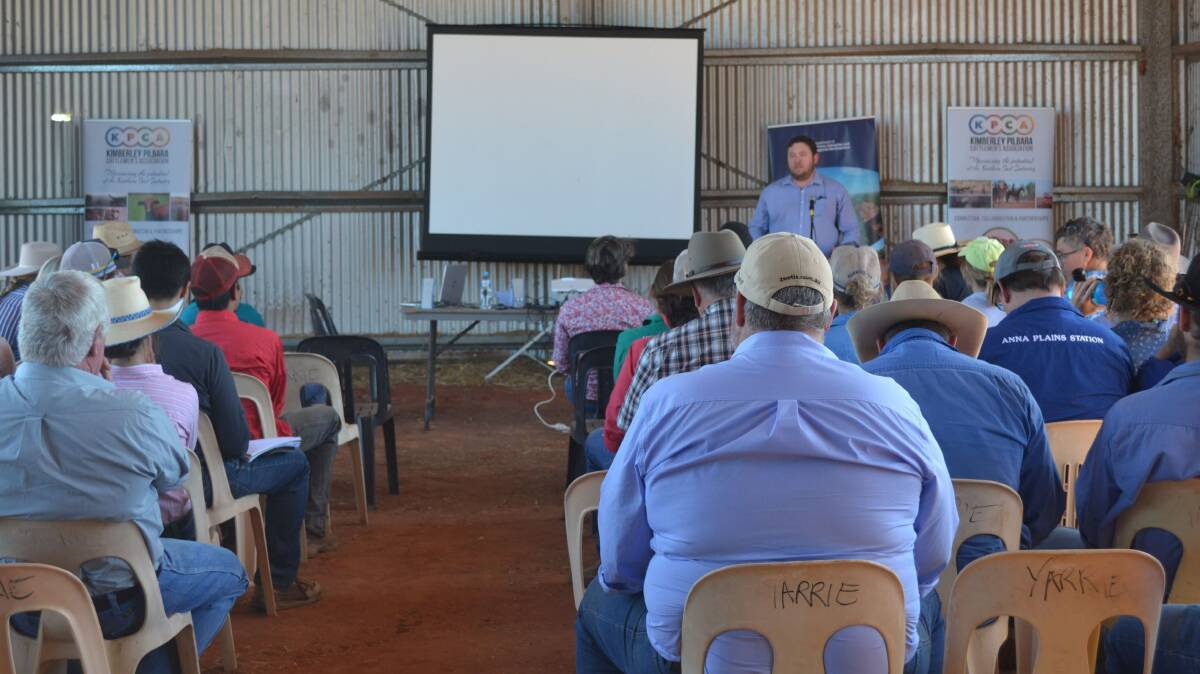  At the Kimberley Pilbara Cattlemen's Association (KPCA) dry season response workshop in the Kimberley was DPIRD officer David Griffiths, who provided an overviewof DPIRD's work with the pastoral industry across the northern rangelands as part of the dry season response program. The event pulled together about 50 people from the pastoral industry to discuss the difficult season and management tactics.