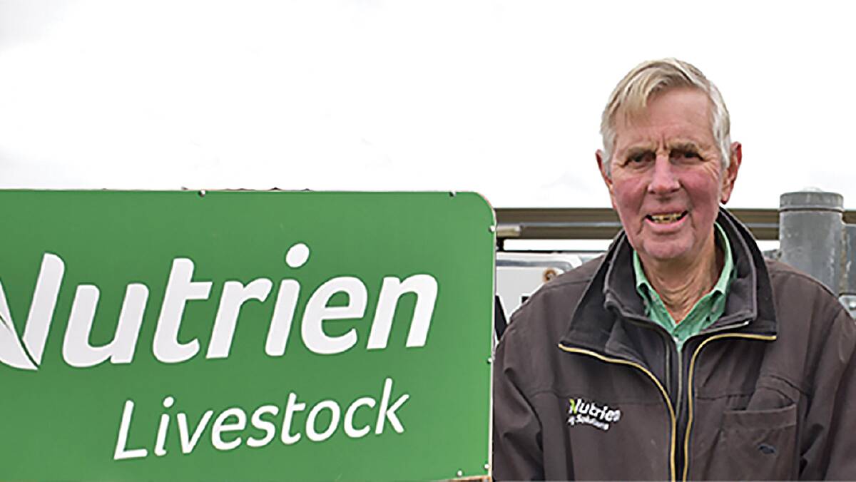 Maurice Moulton on his final day with Nutrien Ag Solutions at the Mount Barker Regional Saleyards.