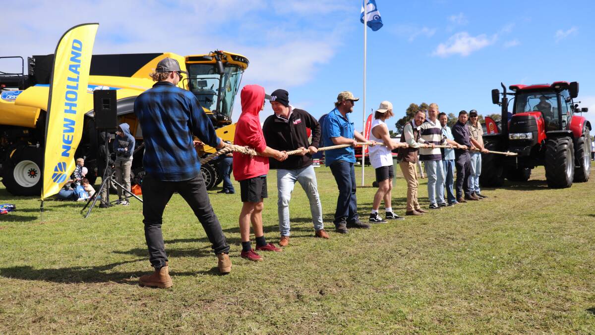  The Mingenew Bulldogs B grade footy club players took home the bacon in the RedMac Tractor Pull heats on day one of the expo, taking home $1000 prize money.