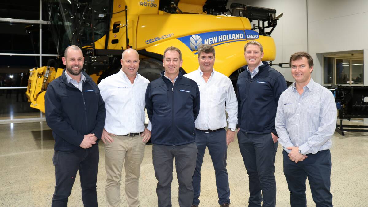 McIntosh & Son northern branches dealer principal Anthony Ryan (left) with director Hamish McIntosh, southern branches dealer principal Devon Gilmour, director Cameron McIntosh, operations manager McIntosh Group CEO David Capper and director Stuart McIntosh. 