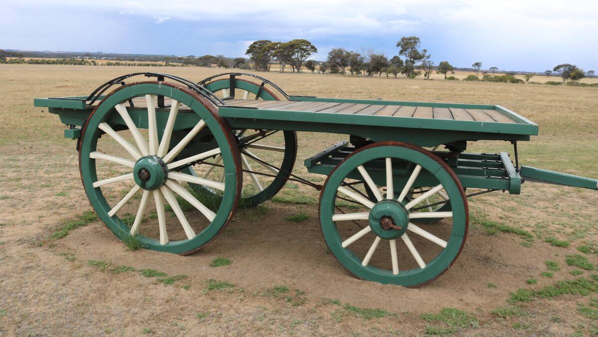 While he had always been interested in old wagons, it took some time for Mr Garlick to take it to the next level such as these beautifully restored examples set out around his home.