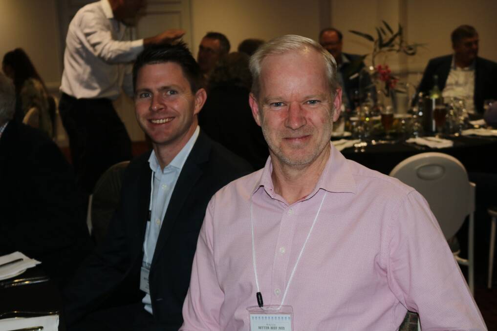 Livestock Pricing founder and managing director Rob Kelly (left) and NAB regional customer executive, regional and agribusiness, Jeff Pontifex.