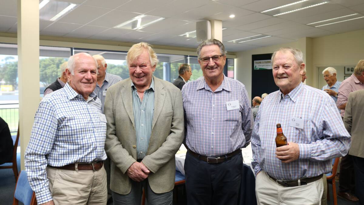 Clem Addis (left), Cottesloe, Mike Lindsay, Claremont, Robert Doney, Dudinin and Rich Hardie, North Fremantle supported the Old Ram Muster event.