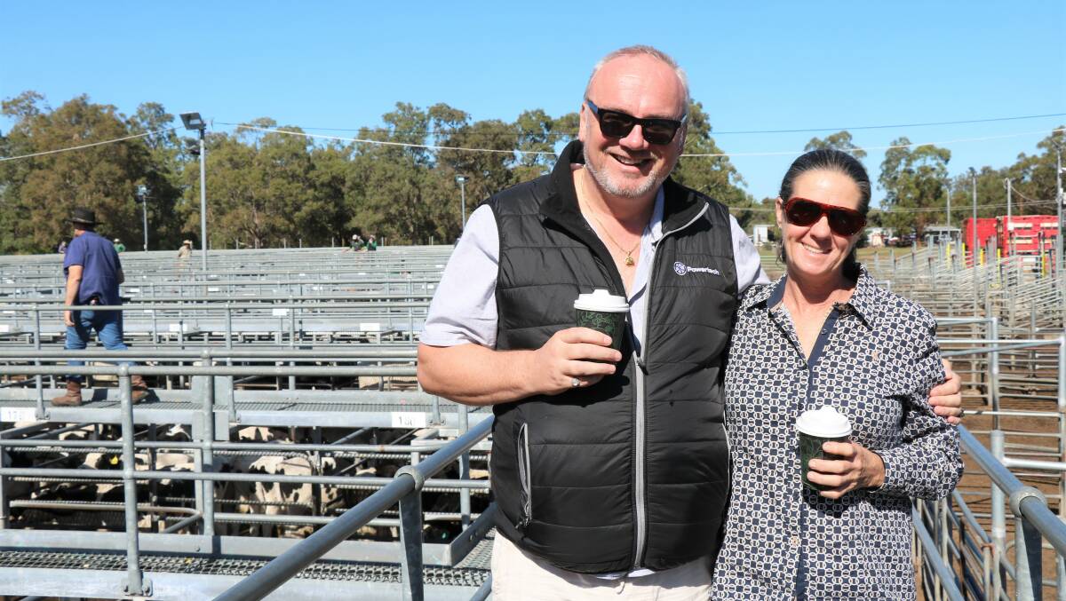  Brien Grimmer and Brenda Boaden, West Coolup, were at the sale on the lookout for cattle for their property.