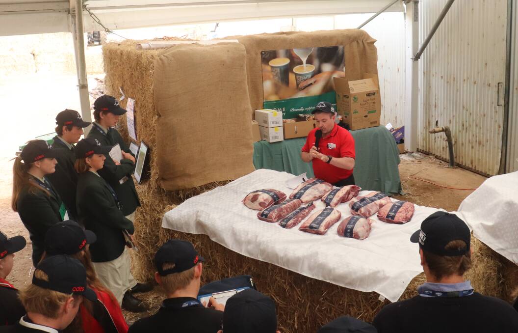 Coles butcher Adam Martin gave the students a presentation about the different cuts of meat.