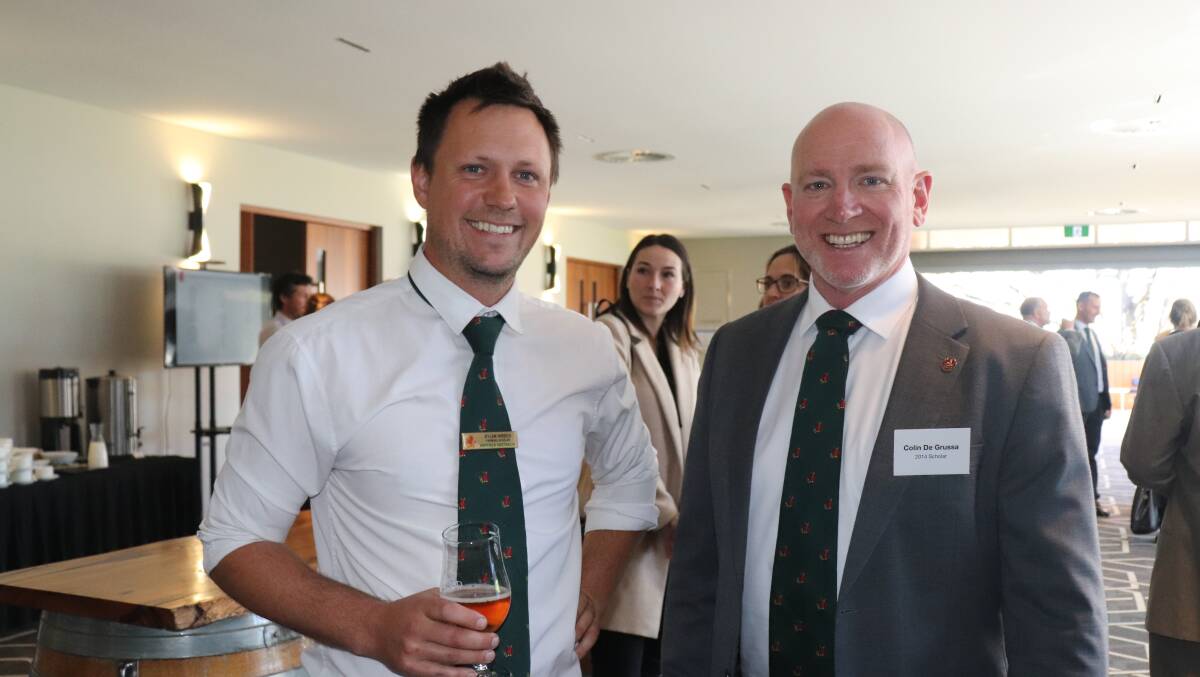 Nuffield WA treasurer and 2018 scholar Dylan Hirsch (left), Latham and The Nationals WA Agricultural Region MLC and 2014 scholar Colin de Grussa.