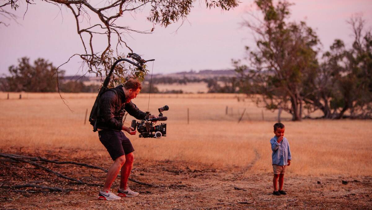 Director of photography Patrick Harris captures some of the action for Homespun, which was filmed in Kojonup.